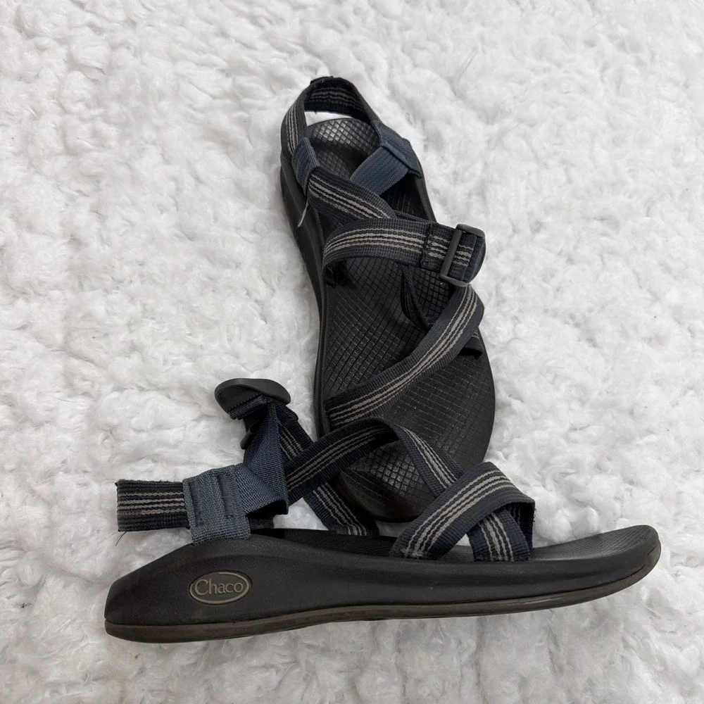 Chaco Men's Sz-8 Z/1 Classic Strap Sandals In Split Gray Adjustable Water Hiking